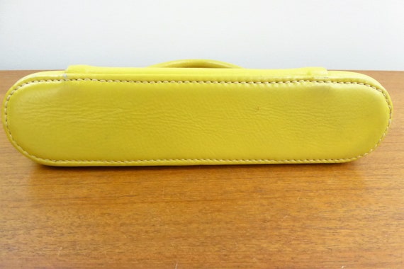 Roger Van Schoyck Yellow Pebbled Leather Handbag … - image 9