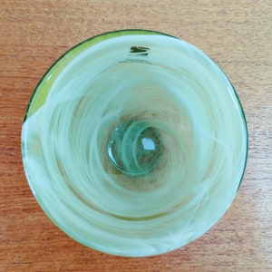 Kosta SEA Glasbruk 4 Bowl Green Art Glass Votive Sweden image 6