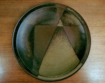 Vintage Iron Mountain Stoneware | Roan Mountain | 14" Round Chop Plate Platter 114 | Nancy Patterson Lamb | TN