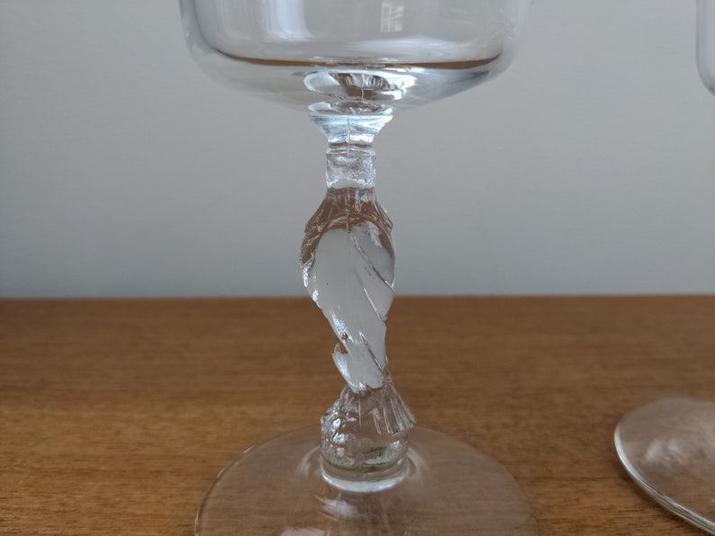 Vintage Libbey Liberty Bell 4 Glasses American Eagle Water Goblet Wine Glass 1974 image 3