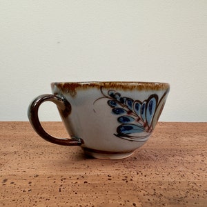 Ken Edwards Tonala Blue Bird & Butterflies Butterfly Coffee Tea Cup Teacup El Palomar Guadalajara Mexico image 3