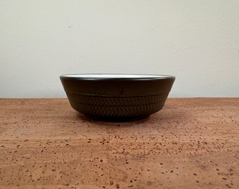 Denby Camelot Chevron Fruit Dessert Bowl(s) | Original Version Dark Green Rim | England