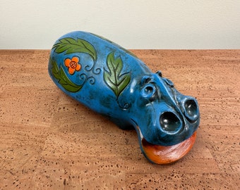 アンティーク　ヴィンテージ　大きい　カバ　貯金 アンティーク ヴィンテージ 大きい カバ 貯金 アンティーク