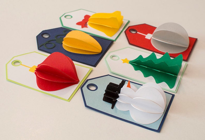 Download Christmas Gift Tag Set Digital Cutting Files SVG PDF / 3D ...