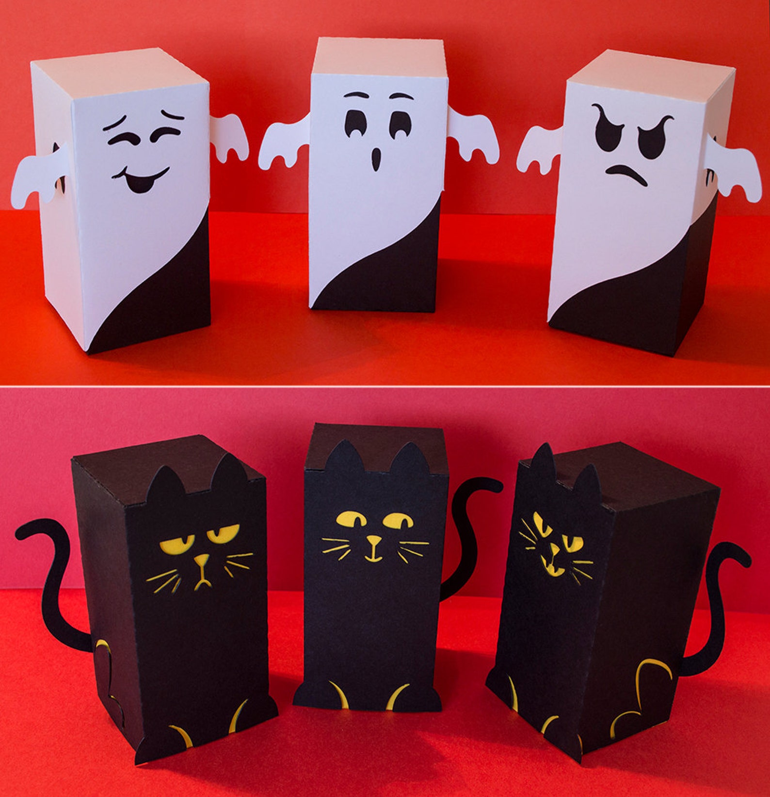Halloween Character Boxes Digital Cutting Files SVG PDF / Etsy