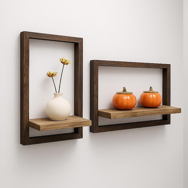 Wooden Wall Hanging Shelf: Minimalist Floating Decor