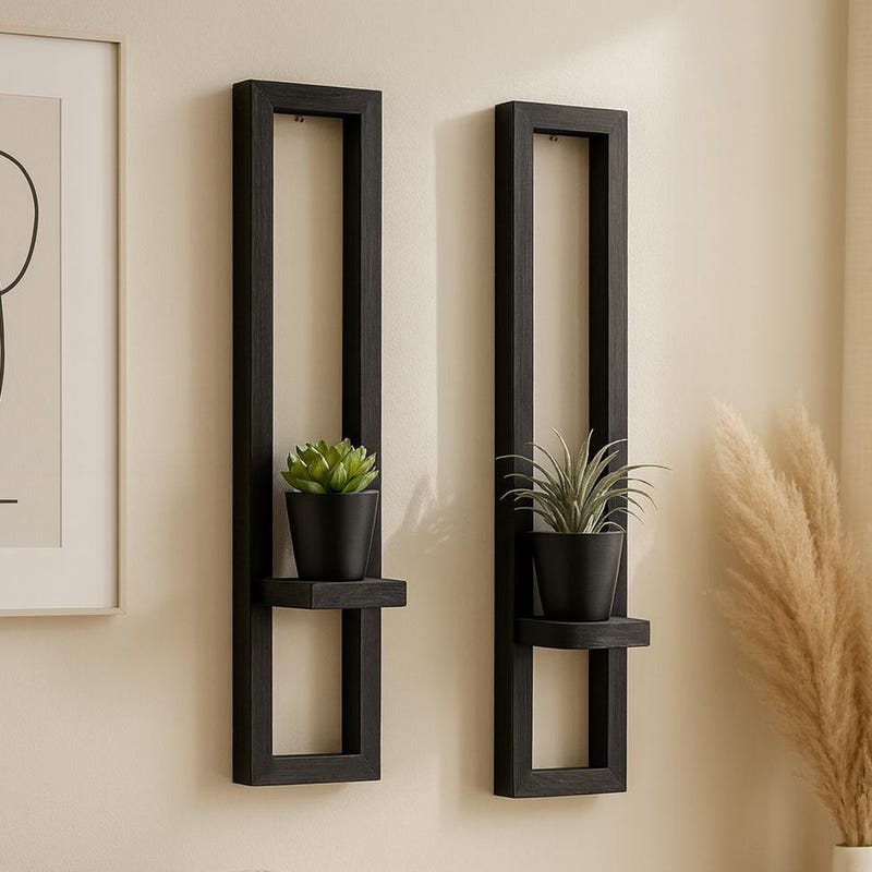 Image showcasing Minimalist Art Shelves - Etsy UK