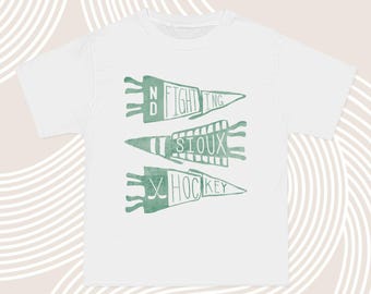 ND Hockey Pennant Oversized Tee