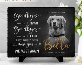 Pet Memorial Stone, Personalized Rectangular Pet Memorial Granite Stone, Pet Memorial Gifts, Decorations for Grave, Outdoor Garden Decor