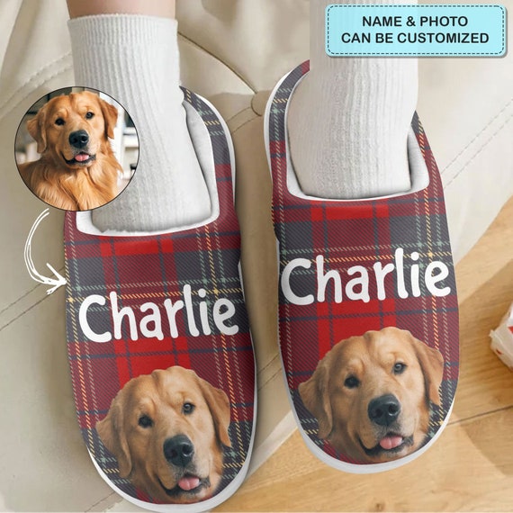 Custom Face Pet Personalized Photo Dog Cat Slippers Funny