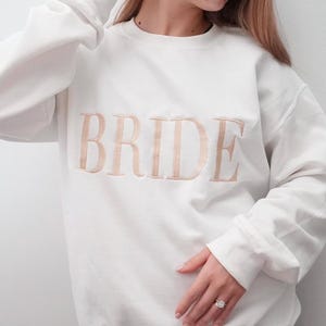 Personalized Gift For Bride,Embroidered Bride Sweatshirt,Embroidered Bride,  Engagement Gift,Unique Bridal Shower Gift,Future Mrs Sweatshirt