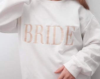 Personalized Embroidered Bride Sweatshirt: Engagement Gift