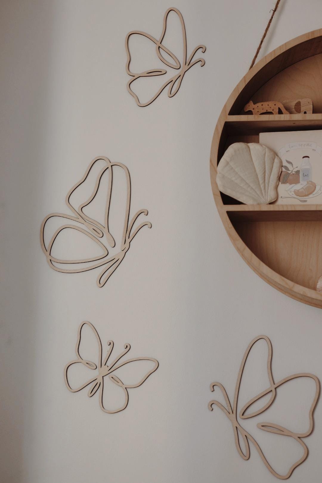 Holzschmetterlinge, Schmetterling, Mädchenzimmer, Schmetterling aus Holz, Kinderzimmerdekoration, Holzdekoration für Kinder, Deko aus Holz, Kinderzimmer