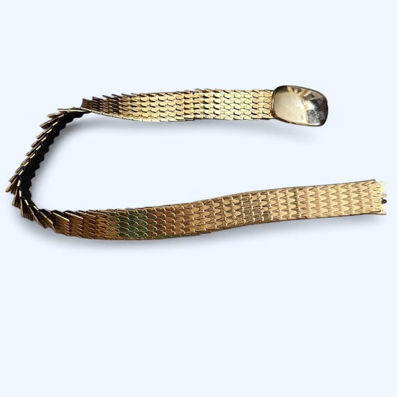 Vintage Gold-tone Metal Stretch Belt - Etsy display picture 3