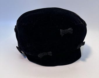 Jennifer Moore Black Wool Cloche Hat - US Made Millinery  display picture 1