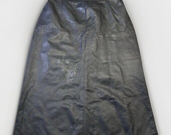Vintage Kerguelen Leather Skirt Womens Size Small  Made in Argentina