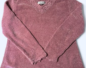 Vintage Carolyn Taylor Essentials Chenille Sweater - M