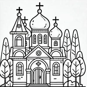 Synthetische Ausmalseiten für Kinder – Heilige, Kirchen, Kreuze & mehr. Perfekt für den Homeschool oder die Sonntagsschule. Sofortiger Download und Ausdruck!
