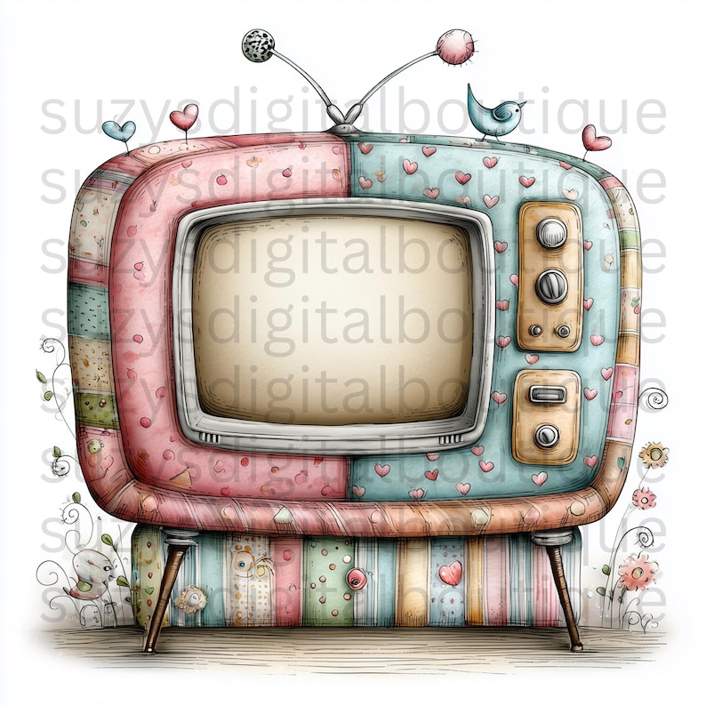 Groovy Summer Clipart Bundle | Retro Hippie Pastels, 70s Boho Graphics (25 PNG) image 3