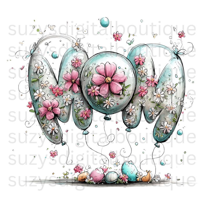 Mother's Day Watercolor Clipart Bundle, Floral Mom PNG, Spring Mama ...