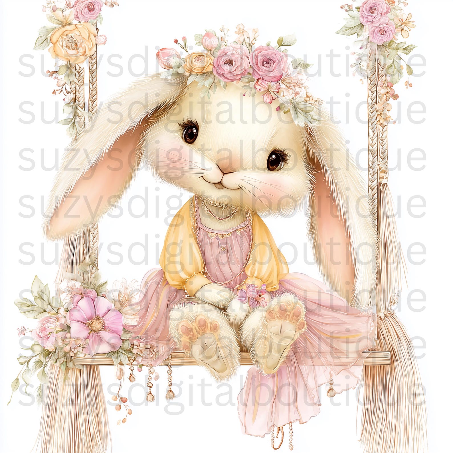 Pastel Easter Clipart Bundle | Watercolor Spring PNG (40 PNG) - Etsy