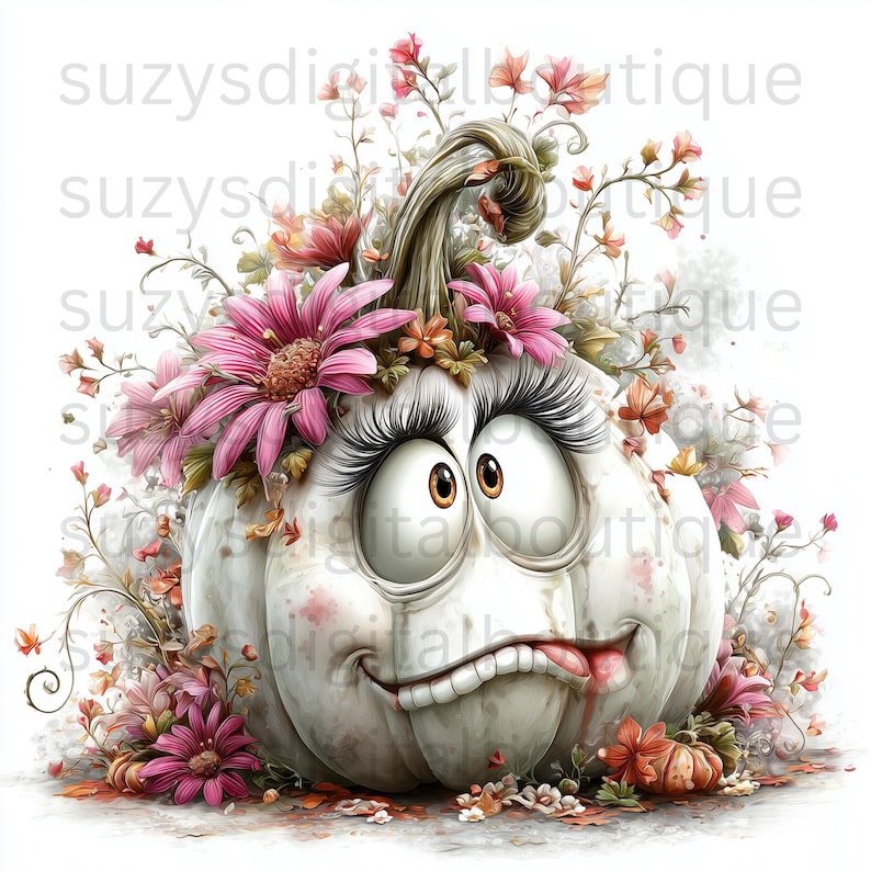 Whimsical Fall Pumpkin Clipart Bundle – Watercolor Autumn Characters ...