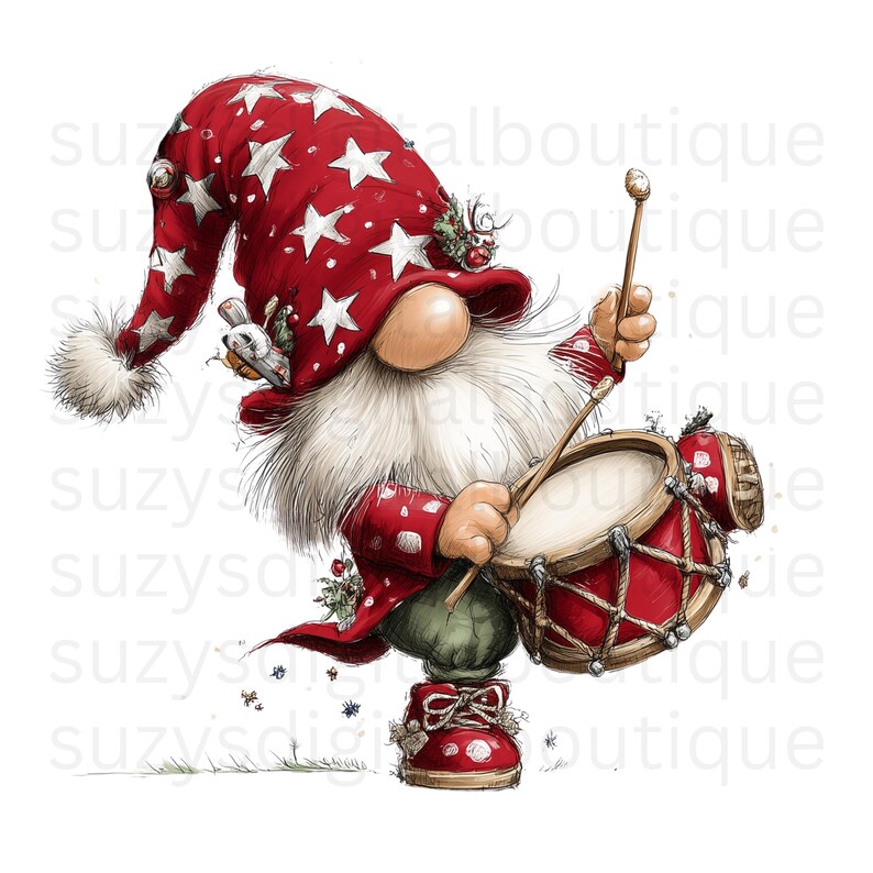 Lot de cliparts nain patriotique, gnomes du 4 juillet, sublimation rouge blanc bleu (25 PNG) image 2