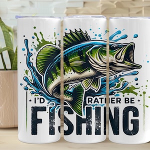 Emballage de gobelet de pêche, cadeau de fête des pères, je préfère être un verre de pêche, poisson en PNG, vie de lac PNG, vie de bateau