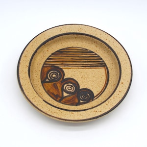 Mid-Century Modern Bente Jessen Danmark art pottery bowl 1970s Denmark handmade Danish studio pottery Danish Design