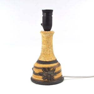 Benny Bartholdy Perdersen Denmark Studio Pottery Table Lamp 1960s Mid-Century Danish Brutalist Art Pottery Brutalist Design