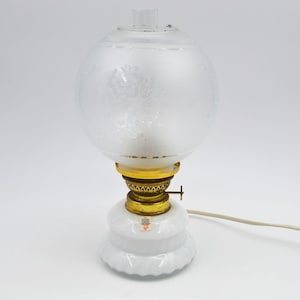 Mid-Century Holmegaard Danmark Dagmar Mini Opaline Glass Lamp 1970s Michael Bang Danish Modern Design