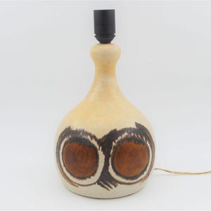 Unique Bente Jessen Denmark Studio Ceramic Table Lamp 1970s Danish Modern Design Danish Modern Art