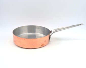 Sartén de cobre vintage Georg Jensen Denmark Taverna, diseño de Henning Koppel, 1971, clásico del diseño danés de mediados de siglo, vajilla vintage de diseño danés.