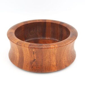 Gran cuenco de teca de diseño Flemming Digsmed de mediados de siglo, Digsmed Dinamarca, década de 1960. Diseño clásico de mediados de siglo - Diseño moderno escandinavo.