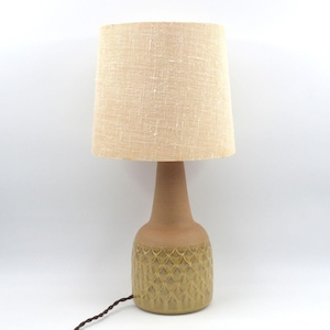 Vintage Søholm Stentøj Denmark table lamp 3012 with shade - Einar Johansen Design 1960&#39;s Bornholm ceramic lamp MCM Danish Modern Design