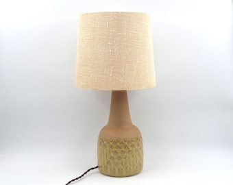 Vintage Søholm Stentøj Denmark table lamp 3012 with shade - Einar Johansen Design 1960&#39;s Bornholm ceramic lamp MCM Danish Modern Design