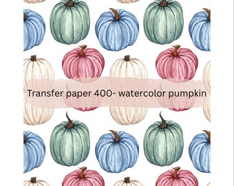 Watercolor Pumpkin Transfer Sheet: Polymer Clay Jewelry Making (3x5")