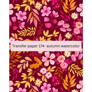 Autumn Watercolor Transfer Paper for Polymer Clay: 3&quot;x5&quot; Sheet