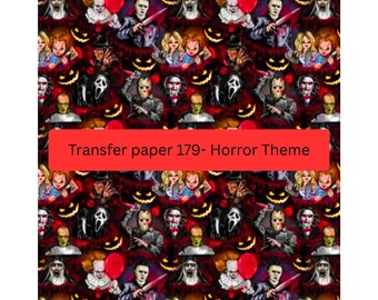 Horror Movie Transfer Paper for Polymer Clay Earrings: Halloween Theme