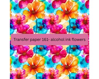 Alcohol Ink Floral Transfer Paper: Polymer Clay Jewelry Making
