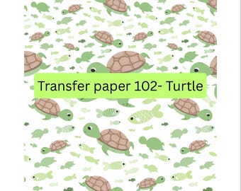 Turtle Water Soluble Transfer Sheet: Polymer Clay Jewelry Making