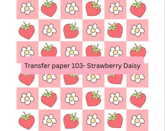 Strawberry Daisy Water Soluble Transfer Sheet: Polymer Clay Jewelry