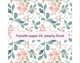 Hoja de transferencia de arcilla con diseño floral de melocotón: Materiales para hacer joyas