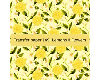 Lemon Floral Water Soluble Transfer Paper: Polymer Clay Jewelry Making