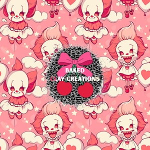 Horror Clown Seamless File| Digital Download| Seamless Repeating Pattern