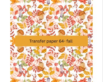 Fall Mushroom Water Soluble Transfer Sheet: Polymer Clay Jewelry (3”x5”)