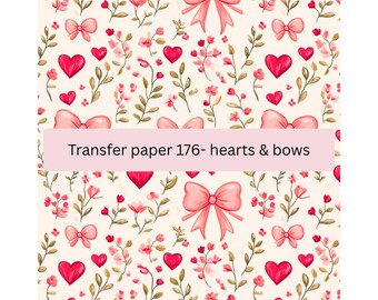 Papel de transferencia soluble en agua para arcilla polimérica "Corazones y lazos"