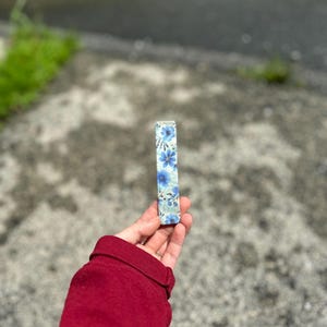 Blue Floral Bookmark