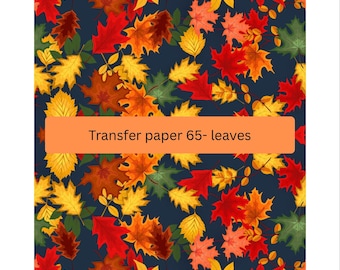 Autumn Leaves Water-Soluble Transfer Sheet: Polymer Clay Jewelry (3”x5”)