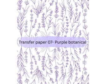 Lavender Floral Clay Transfer Sheet: Polymer Clay Jewelry Making (3”x5”)